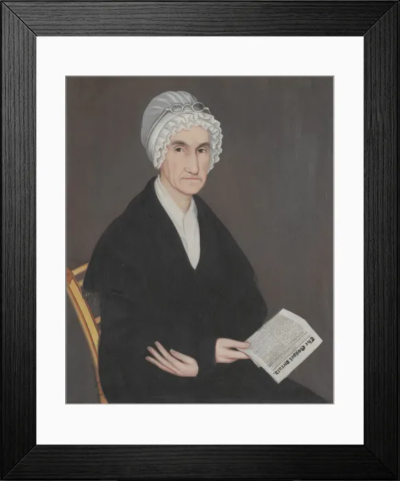 Framed Print : Mrs. Reuben Allerton (Lois Atherton), 1821 / 22. Creator: Ammi Phillips Framed Print : Mrs. Reuben Allerton (Lois Atherton), 1821 / 22. Creator: Ammi Phillips