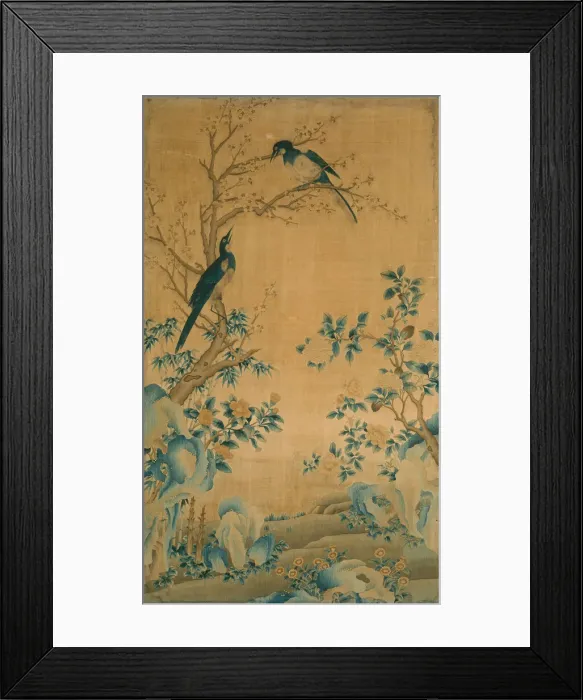 Framed Print : Panel (Furnishing Fabric), China, Qing dynasty (1644-1911), 1750 / 1800. Creator: Unknown Framed Print : Panel (Furnishing Fabric), China, Qing dynasty (1644-1911), 1750 / 1800. Creator: Unknown