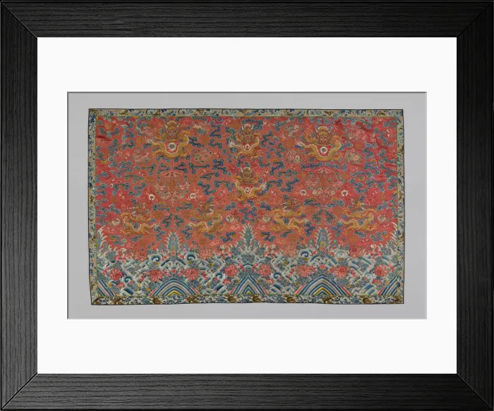 Framed Print : Panel (Furnishing Fabric), China, Qing Dynasty, (1644-1911), 1840 / 70. Creator: Unknown Framed Print : Panel (Furnishing Fabric), China, Qing Dynasty, (1644-1911), 1840 / 70. Creator: Unknown