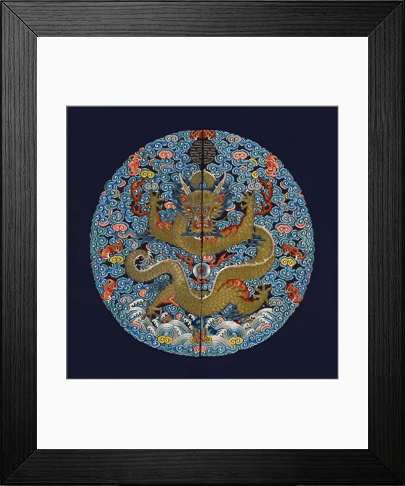 Framed Print : Buzi (Court Rank Badge), China, 1825 / 50, Qing dynasty(1644-1911). Creator: Unknown Framed Print : Buzi (Court Rank Badge), China, 1825 / 50, Qing dynasty(1644-1911). Creator: Unknown