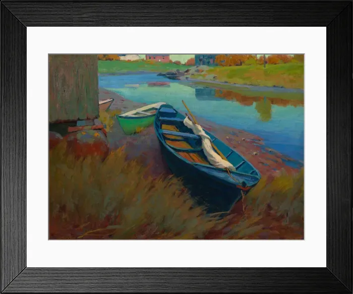 Framed Print : Boats at Rest, c. 1895. Creator: Arthur Wesley Dow Framed Print : Boats at Rest, c. 1895. Creator: Arthur Wesley Dow