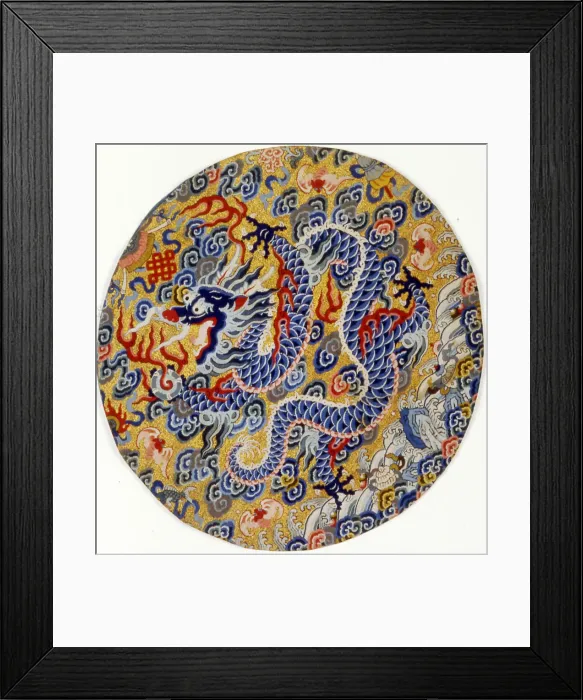 Framed Print : Mans Rank Badge, China, Qing dynasty (1644-1911), 1860 / 89. Creator: Unknown Framed Print : Mans Rank Badge, China, Qing dynasty (1644-1911), 1860 / 89. Creator: Unknown