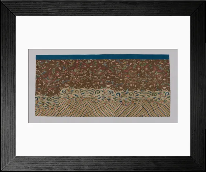 Framed Print : Panel (Dress Fabric), China, Qing dynasty (1644-1911), 1750 / 1800. Creator: Unknown Framed Print : Panel (Dress Fabric), China, Qing dynasty (1644-1911), 1750 / 1800. Creator: Unknown