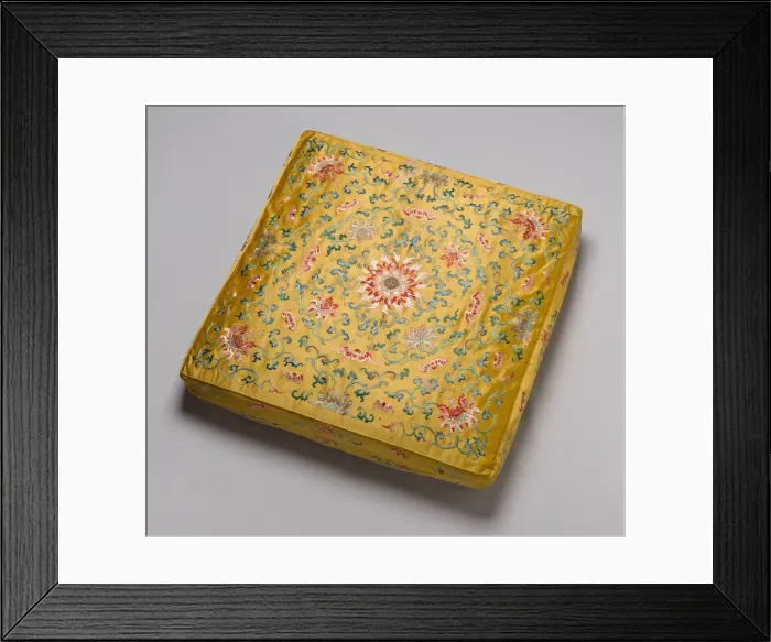 Framed Print : Cushion Cover, China, Qing dynasty (1644-1911), 1750 / 1800. Creator: Unknown Framed Print : Cushion Cover, China, Qing dynasty (1644-1911), 1750 / 1800. Creator: Unknown