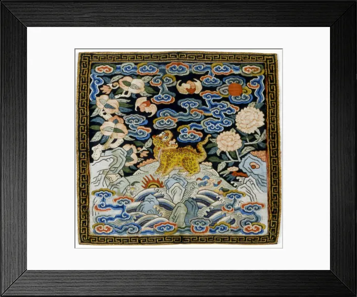 Framed Print : Mans Rank Badge, China, 1880 / 1900, Qing dynasty (1644-1911). Creator: Unknown Framed Print : Mans Rank Badge, China, 1880 / 1900, Qing dynasty (1644-1911). Creator: Unknown