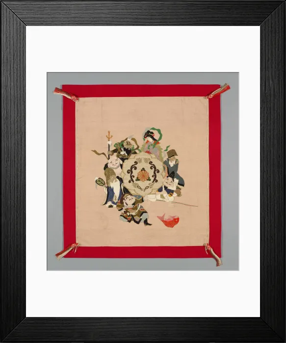 Framed Print : Fukusa (Gift Cover), Japan, late Edo period (1789-1868) / Meiji period (1868-1912), 19th century. Creator: Unknown Framed Print : Fukusa (Gift Cover), Japan, late Edo period (1789-1868) / Meiji period (1868-1912), 19th century. Creator: Unknown