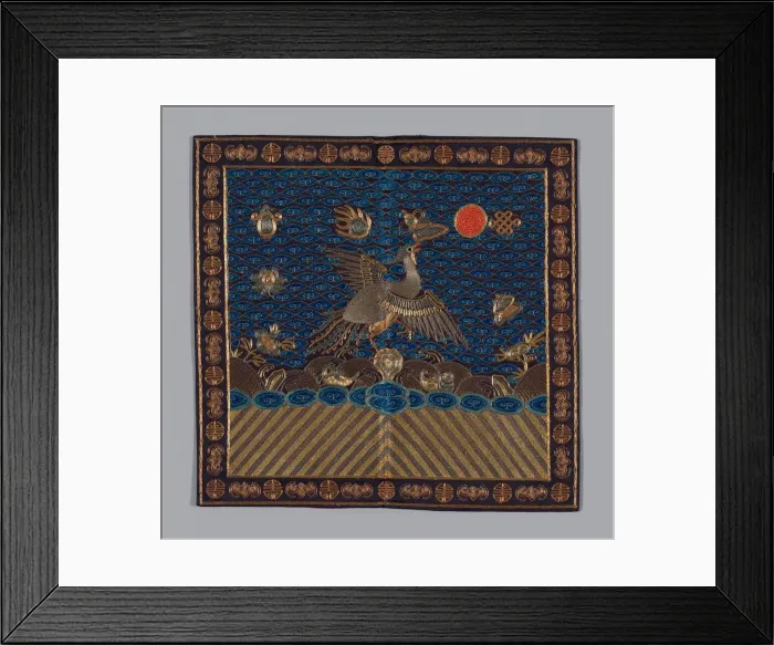 Framed Print : Mans Court Badge, China, 1880 / 1900, Qing dynasty (1644-1911). Creator: Unknown Framed Print : Mans Court Badge, China, 1880 / 1900, Qing dynasty (1644-1911). Creator: Unknown