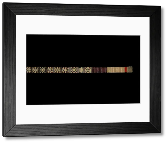 Framed Print : Ceremonial Waist Sash (ikak pinggang), Sumatra, 19th century. Creator: Unknown Framed Print : Ceremonial Waist Sash (ikak pinggang), Sumatra, 19th century. Creator: Unknown