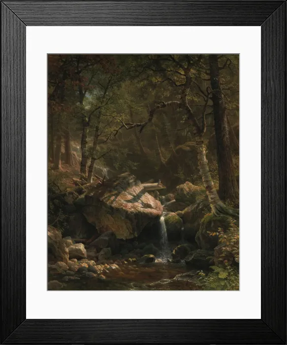 Framed Print : Mountain Brook, 1863. Creator: Albert Bierstadt Framed Print : Mountain Brook, 1863. Creator: Albert Bierstadt