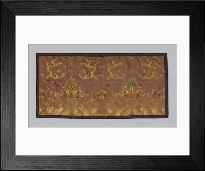 Framed Print : Panel (Dress Fabric), China, 1880 / 90, Qing dynasty(1644-1911). Creator: Unknown Framed Print : Panel (Dress Fabric), China, 1880 / 90, Qing dynasty(1644-1911). Creator: Unknown