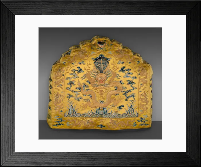 Framed Print : Cushion Cover, China, Qing dynasty (1644-1911), 1775 / 1800. Creator: Unknown Framed Print : Cushion Cover, China, Qing dynasty (1644-1911), 1775 / 1800. Creator: Unknown
