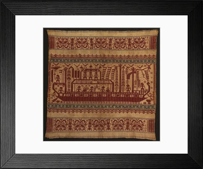 Framed Print : Ceremonial Cloth (tampan), Indonesia, Mid-19th century. Creator: Unknown Framed Print : Ceremonial Cloth (tampan), Indonesia, Mid-19th century. Creator: Unknown