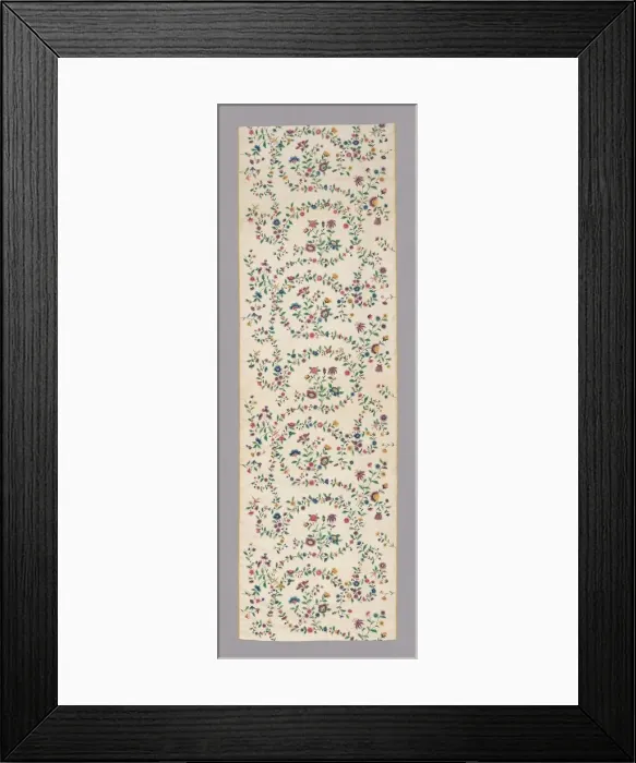Framed Print : Panel (Dress Fabric), China, Qing dynasty (1644-1911), 1750 / 75. Creator: Unknown Framed Print : Panel (Dress Fabric), China, Qing dynasty (1644-1911), 1750 / 75. Creator: Unknown