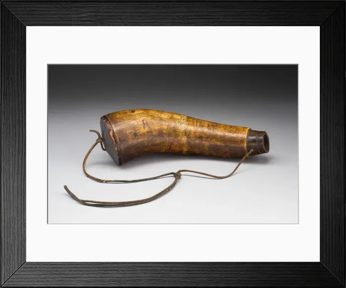 Framed Print : Powder Horn, c. 1775. Creator: Unknown Framed Print : Powder Horn, c. 1775. Creator: Unknown