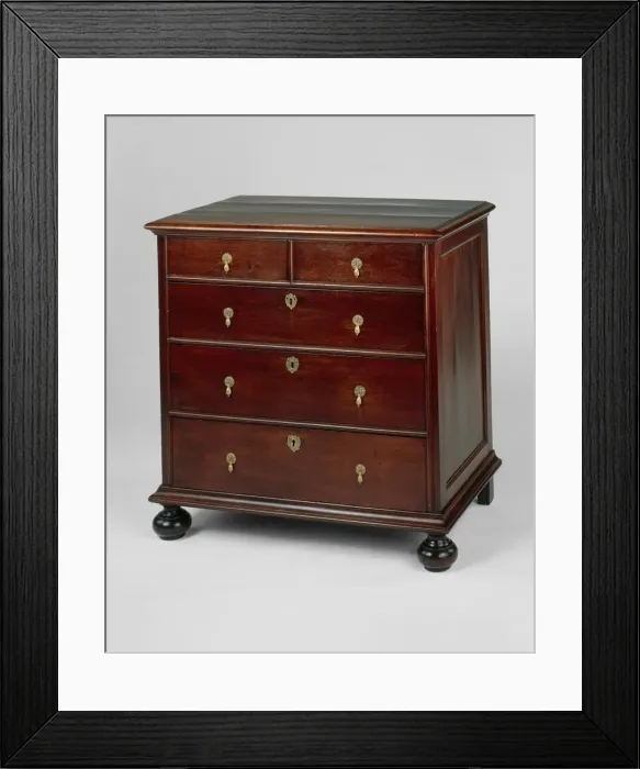 Framed Print : Chest of Drawers, 1700 / 30. Creator: Unknown Framed Print : Chest of Drawers, 1700 / 30. Creator: Unknown