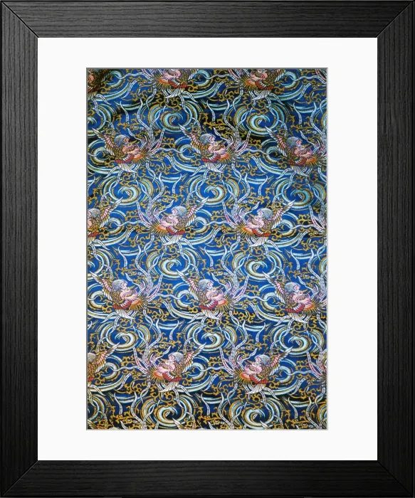 Framed Print : Panel in Japanese Style, Lyon, 19th century. Creator: Tassinari et Chatel Framed Print : Panel in Japanese Style, Lyon, 19th century. Creator: Tassinari et Chatel