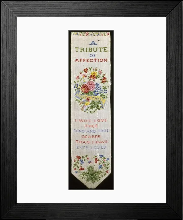 Framed Print : Bookmark, England, 19th century. Creator: Thomas Stevens Framed Print : Bookmark, England, 19th century. Creator: Thomas Stevens