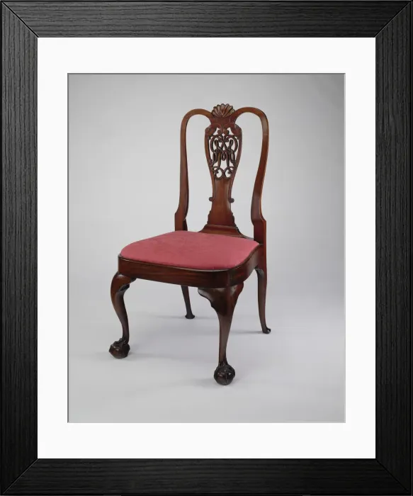 Framed Print : Side Chair, 1742 / 90. Creator: Unknown Framed Print : Side Chair, 1742 / 90. Creator: Unknown