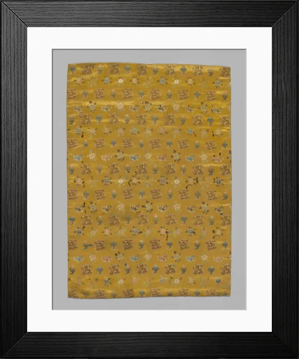 Framed Print : Panel (Furnishing Fabric), China, Qing dynasty(1644-1911), 1800 / 50. Creator: Unknown Framed Print : Panel (Furnishing Fabric), China, Qing dynasty(1644-1911), 1800 / 50. Creator: Unknown