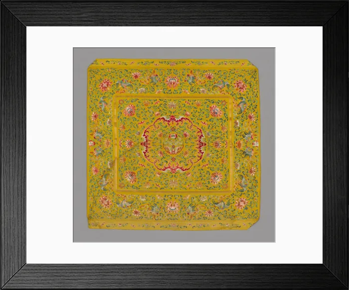 Framed Print : Cushion Cover, China, Qing dynasty (1644-1911), 1800 / 50. Creator: Unknown Framed Print : Cushion Cover, China, Qing dynasty (1644-1911), 1800 / 50. Creator: Unknown