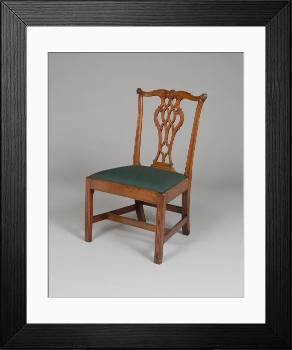 Framed Print : Pair of Side Chairs, 1760 / 80. Creator: Unknown Framed Print : Pair of Side Chairs, 1760 / 80. Creator: Unknown