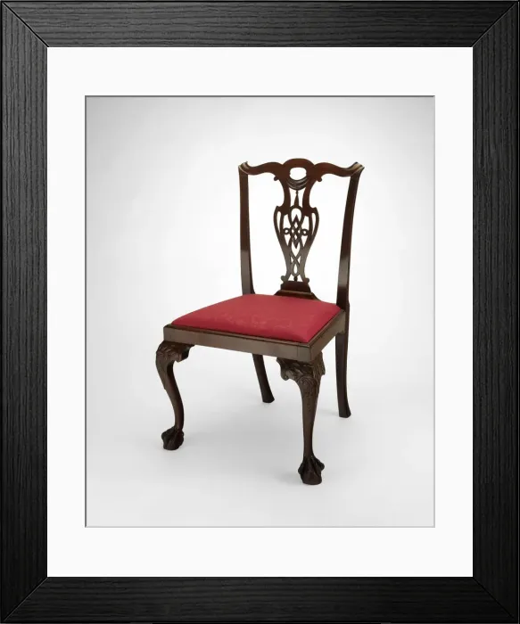Framed Print : Side Chair, 1760 / 85. Creator: Unknown Framed Print : Side Chair, 1760 / 85. Creator: Unknown