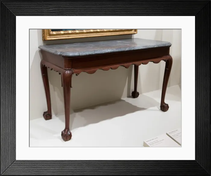 Framed Print : Marble-slab Table, 1750 / 90. Creator: Unknown Framed Print : Marble-slab Table, 1750 / 90. Creator: Unknown
