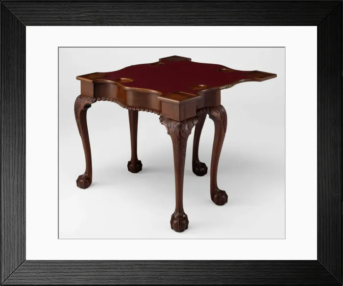 Framed Print : Card Table, 1755 / 90. Creator: Unknown Framed Print : Card Table, 1755 / 90. Creator: Unknown