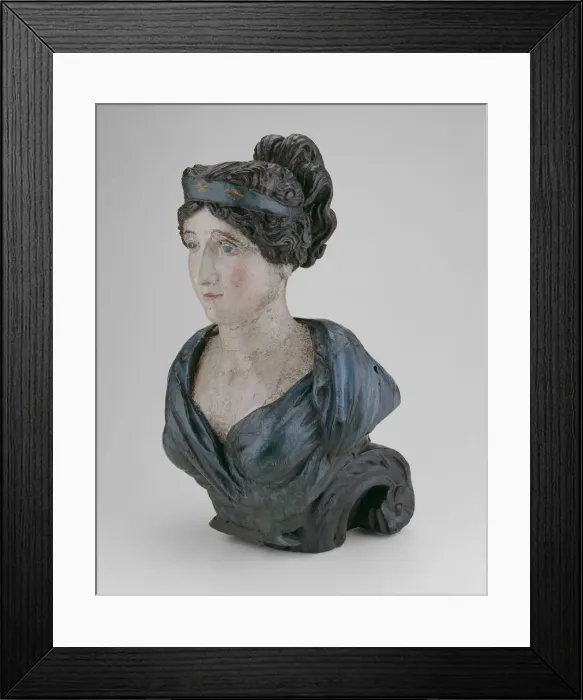 Framed Print : Ship Figurehead: Female Bust, 1800 / 15. Creator: Unknown Framed Print : Ship Figurehead: Female Bust, 1800 / 15. Creator: Unknown