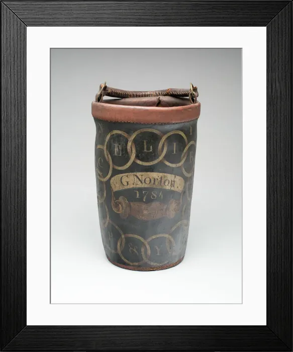 Framed Print : Fire Bucket, 1784. Creator: Unknown