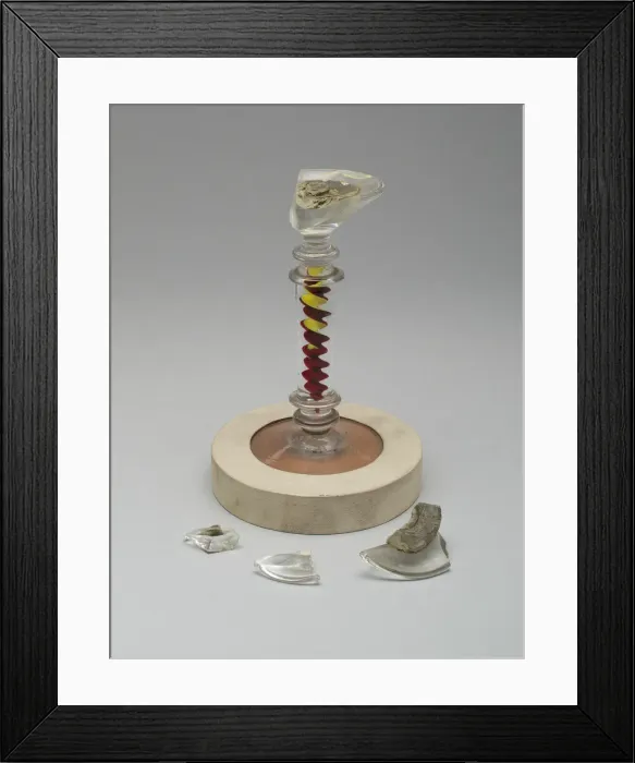 Framed Print : Witch ball stand, 19th century. Creator: Unknown