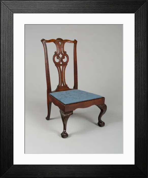 Framed Print : Side Chair, 1755 / 90. Creator: Unknown Framed Print : Side Chair, 1755 / 90. Creator: Unknown