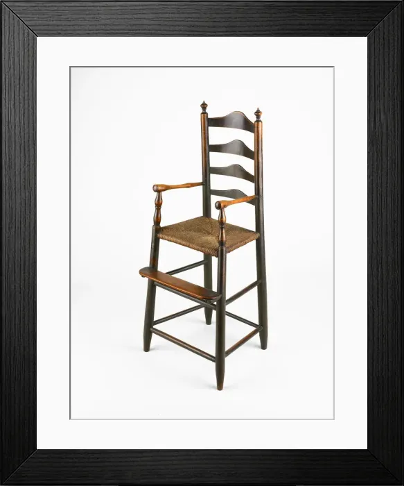 Framed Print : High Chair, 1740 / 75. Creator: Unknown Framed Print : High Chair, 1740 / 75. Creator: Unknown