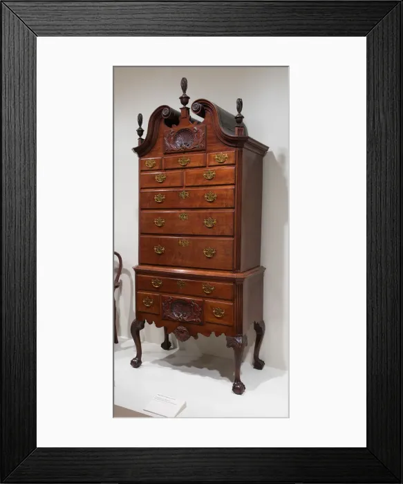 Framed Print : High Chest of Drawers, 1750 / 60. Creator: Unknown Framed Print : High Chest of Drawers, 1750 / 60. Creator: Unknown