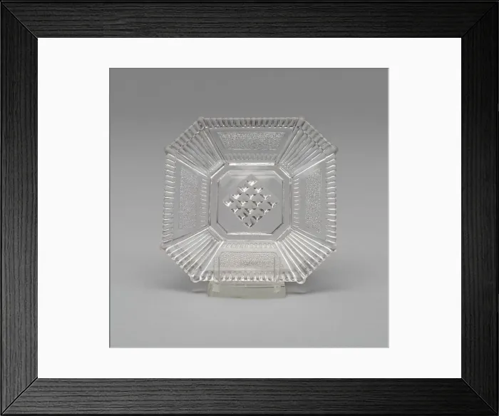 Framed Print : Square plate, c. 1860. Creator: Unknown Framed Print : Square plate, c. 1860. Creator: Unknown