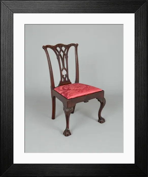 Framed Print : Side Chair, 1755 / 75. Creator: Unknown Framed Print : Side Chair, 1755 / 75. Creator: Unknown