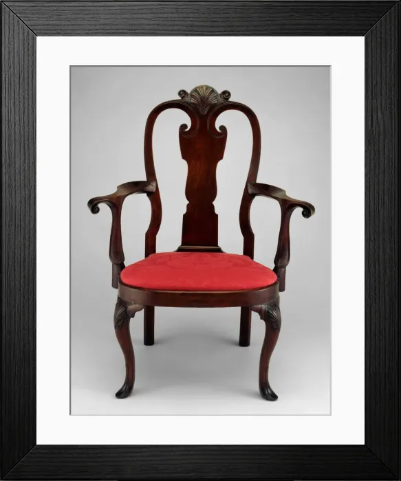 Framed Print : Armchair, c. 1740. Creator: Unknown Framed Print : Armchair, c. 1740. Creator: Unknown