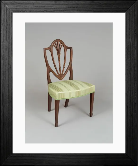 Framed Print : Pair of Chairs, 1790-1800. Creator: Unknown Framed Print : Pair of Chairs, 1790-1800. Creator: Unknown