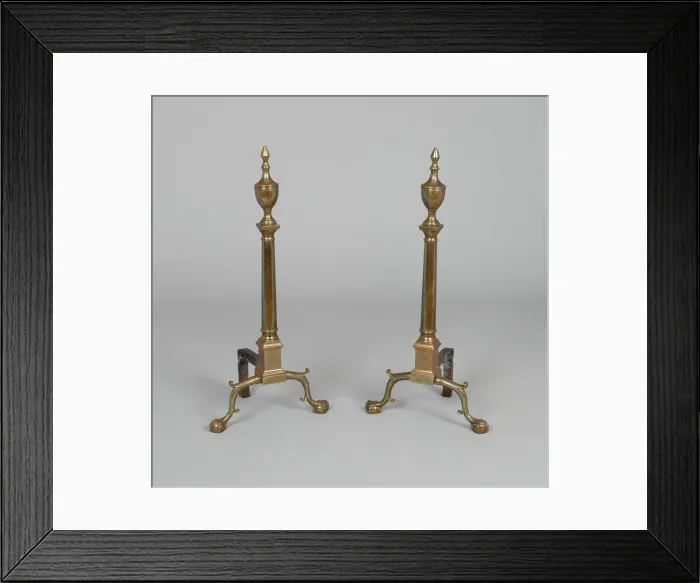 Framed Print : Andirons, c. 1790. Creator: Unknown Framed Print : Andirons, c. 1790. Creator: Unknown