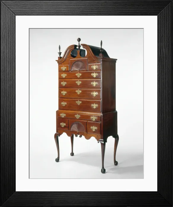 Framed Print : High Chest of Drawers, 1760 / 75. Creator: Unknown Framed Print : High Chest of Drawers, 1760 / 75. Creator: Unknown