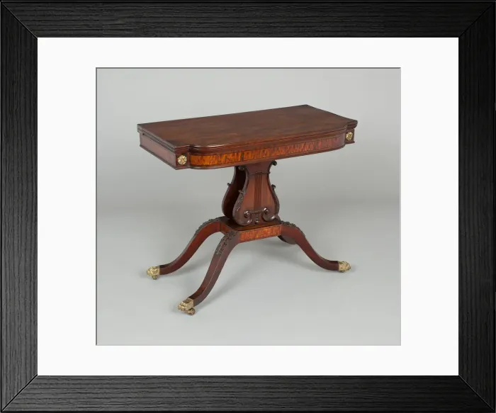 Framed Print : Card Table, 1810 / 20. Creator: Unknown Framed Print : Card Table, 1810 / 20. Creator: Unknown