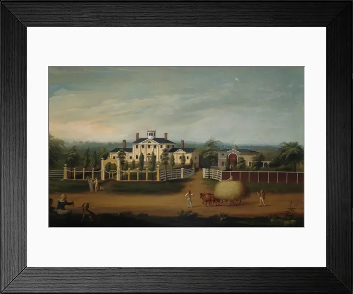 Framed Print : New England Country Seat, 1800 / 20. Creator: Unknown Framed Print : New England Country Seat, 1800 / 20. Creator: Unknown