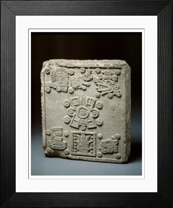 Framed Print : Coronation Stone of Motecuhzoma II (Stone of the Five Suns), 1503. Creator: Unknown Framed Print : Coronation Stone of Motecuhzoma II (Stone of the Five Suns), 1503. Creator: Unknown