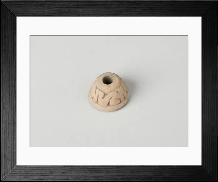 Framed Print : Ear Ornament or Spindle Whorl with Modeled Design, A. D. 1450 / 1521. Creator: Unknown Framed Print : Ear Ornament or Spindle Whorl with Modeled Design, A. D. 1450 / 1521. Creator: Unknown