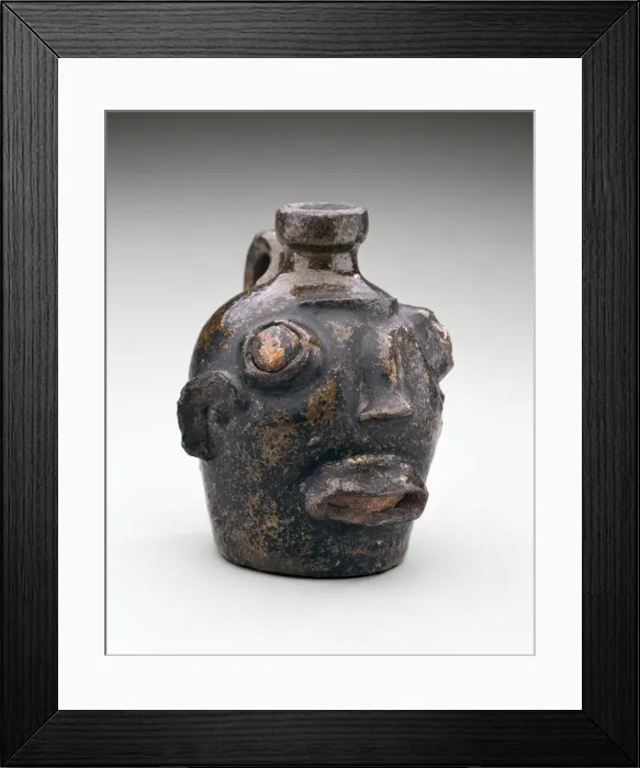 Framed Print : Face Jug, c. 1860. Creator: Unknown Framed Print : Face Jug, c. 1860. Creator: Unknown