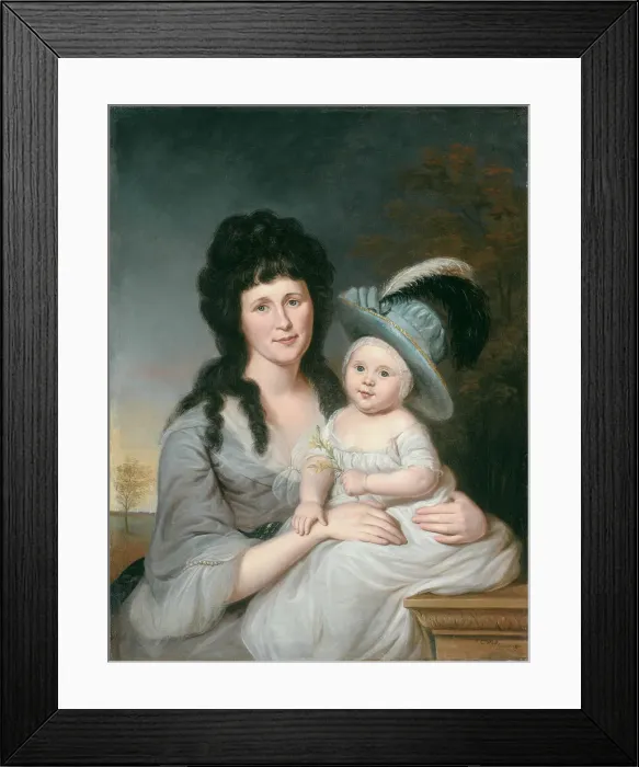 Framed Print : Mrs. John Nicholson (Hannah Duncan) and John Nicholson, Jr. 1790 Framed Print : Mrs. John Nicholson (Hannah Duncan) and John Nicholson, Jr. 1790