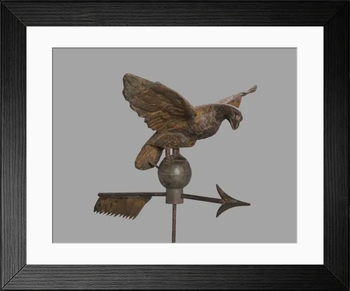Framed Print : Eagle Weather Vane and Standard, 1800 / 1900. Creator: Unknown Framed Print : Eagle Weather Vane and Standard, 1800 / 1900. Creator: Unknown