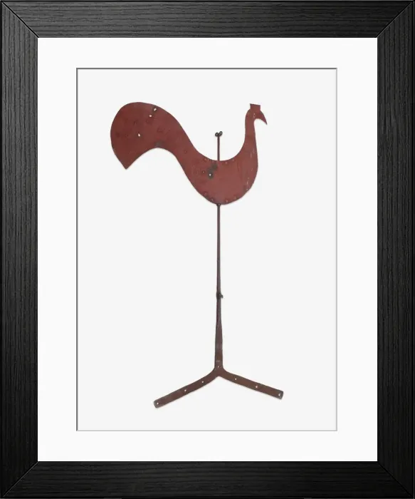 Framed Print : Peacock Weather Vane, 1800 / 60. Creator: Unknown Framed Print : Peacock Weather Vane, 1800 / 60. Creator: Unknown