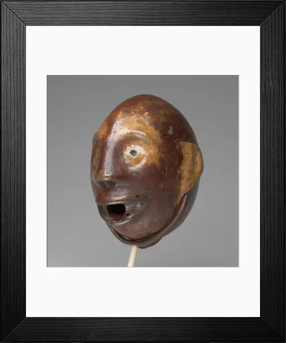 Framed Print : Face Flask, 1820 / 35. Creator: Unknown Framed Print : Face Flask, 1820 / 35. Creator: Unknown