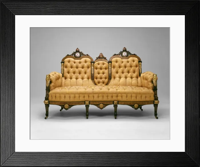Framed Print : Sofa, 1860 / 70. Creator: Unknown Framed Print : Sofa, 1860 / 70. Creator: Unknown
